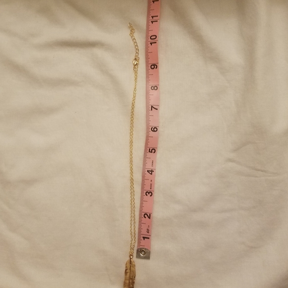 Bohemian Boho Gold Tone Feather Necklace - Picture 4 of 6